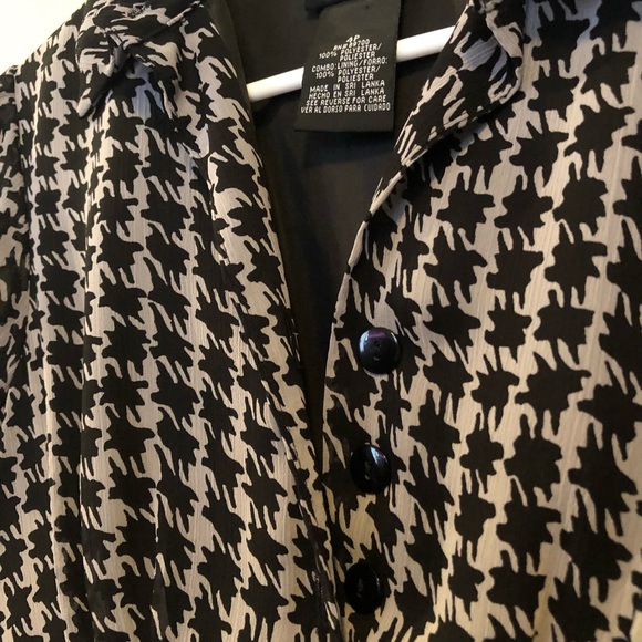 K Petite Collection - houndstooth detailed A-line / tent dress - Picture 4 of 4